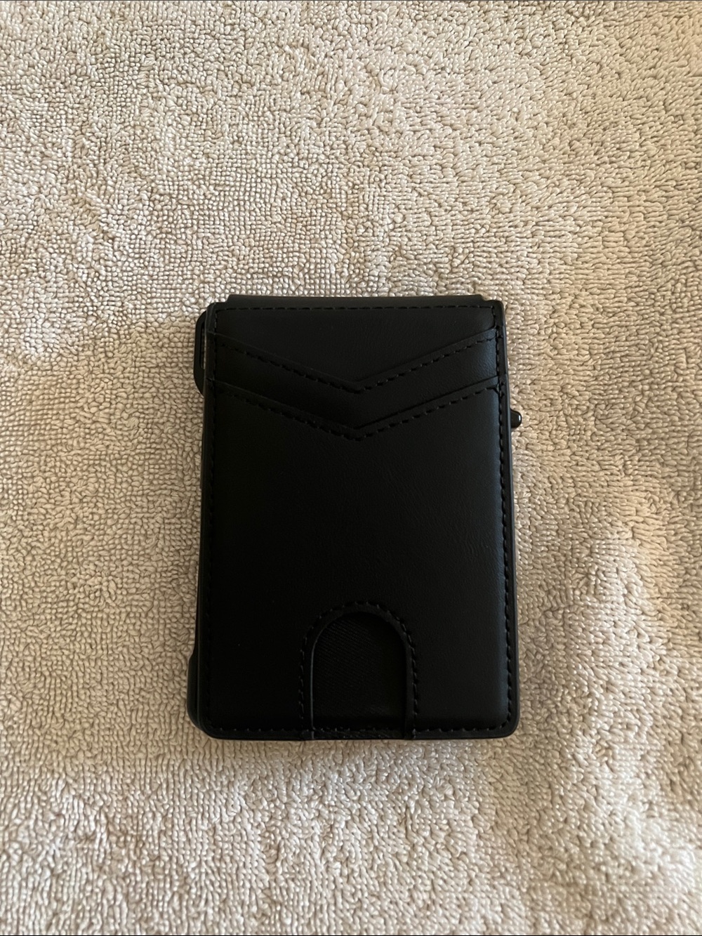 Minimalist Black Men's Card Holder Wallet - Unbranded